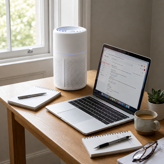 Mini desktop HEPA air purifier